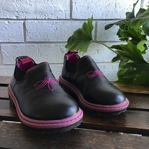 Western Chief Black Pink Toddler Rameos Low Ankle Boots Booties